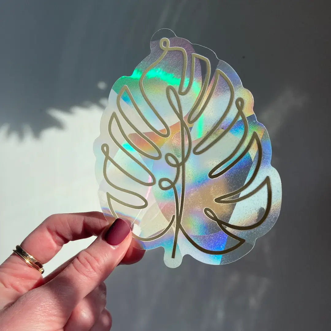 Autocollant - Suncatcher Feuille de Monstera