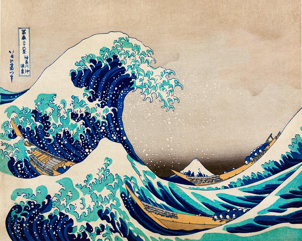 Peinture au Numéro - La Grande Vague de Kanagawa - Katsushika Hokusai