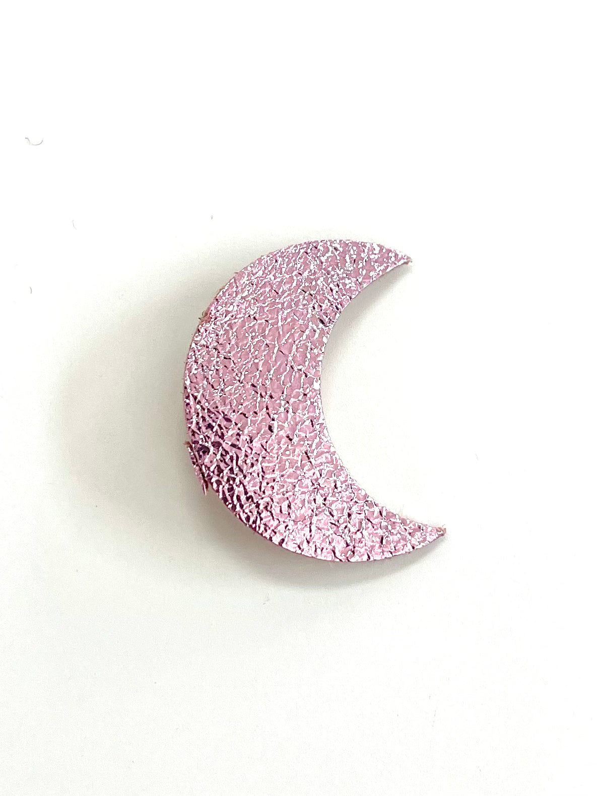 Broche en cuir - Lune