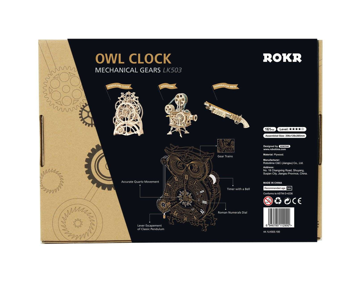 Maquette en Bois - Horloge Hibou