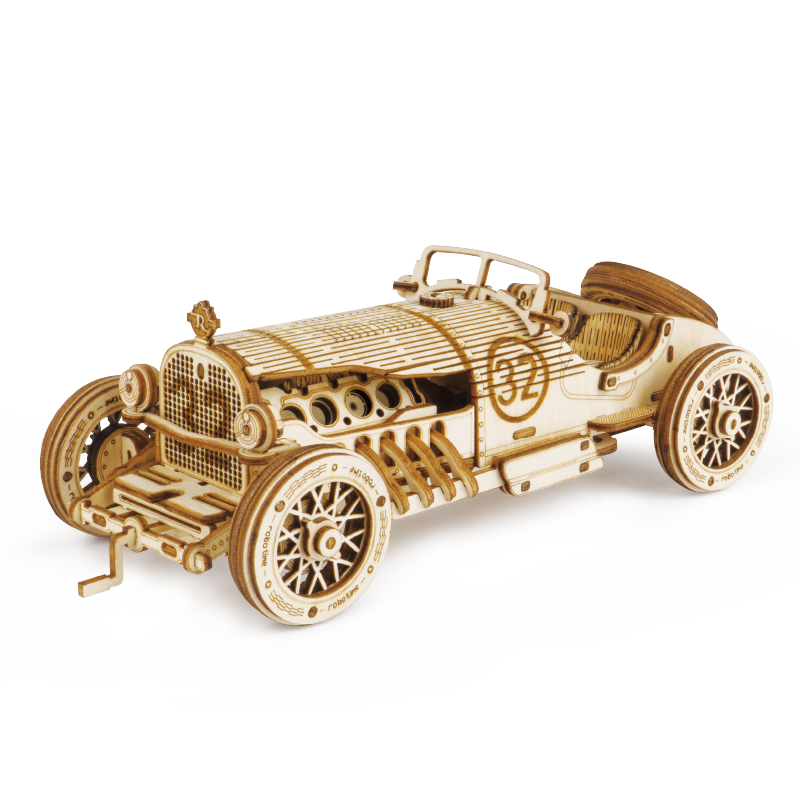 
                  
                    Maquette en Bois - Voiture Grand Prix Vintage
                  
                