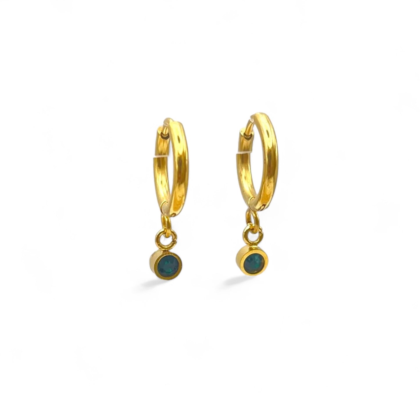 Boucles d'oreilles - Strass Vert