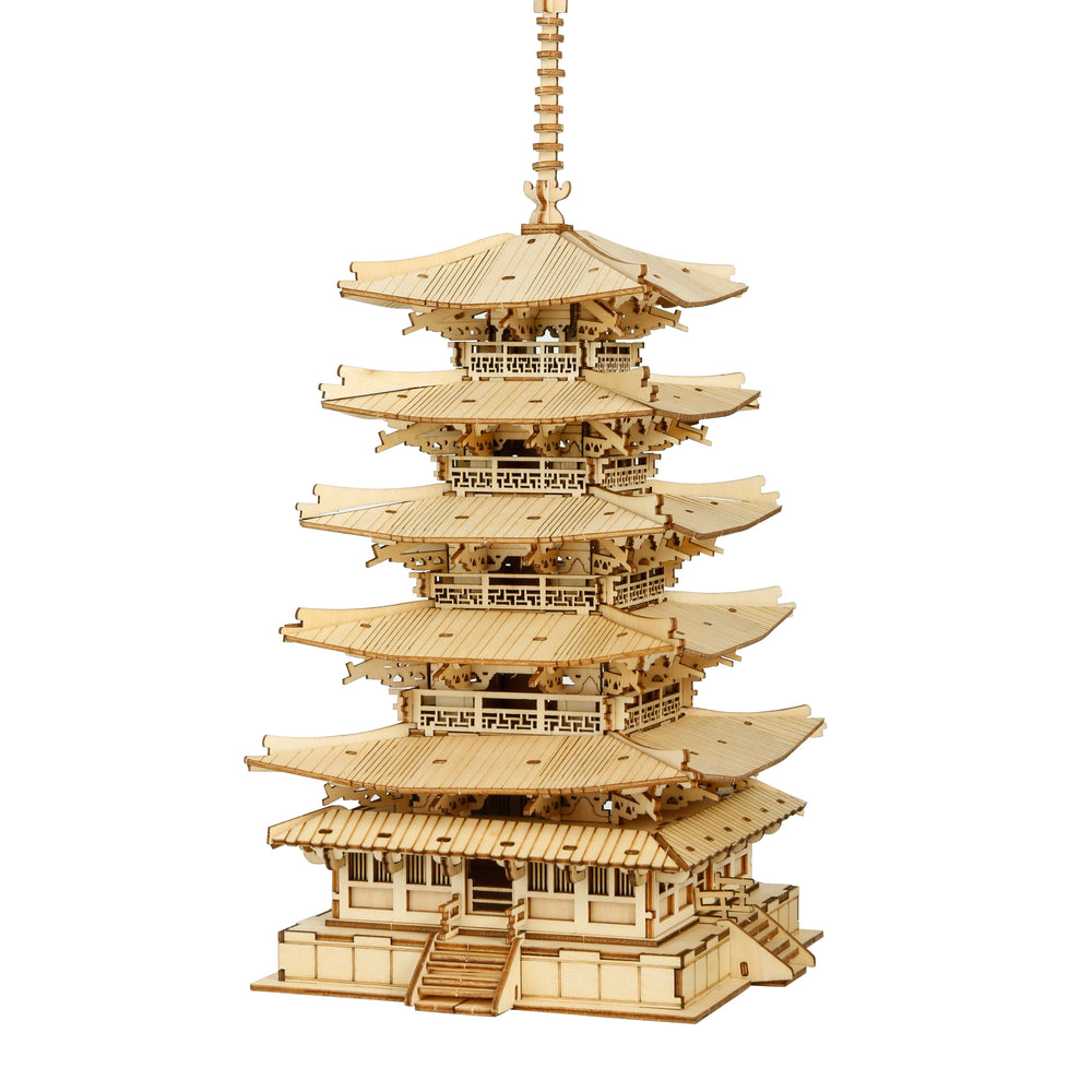 Maquette en Bois - Pagode à 5 Etages