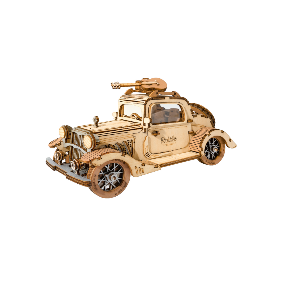 Maquette en Bois - Voiture Vintage