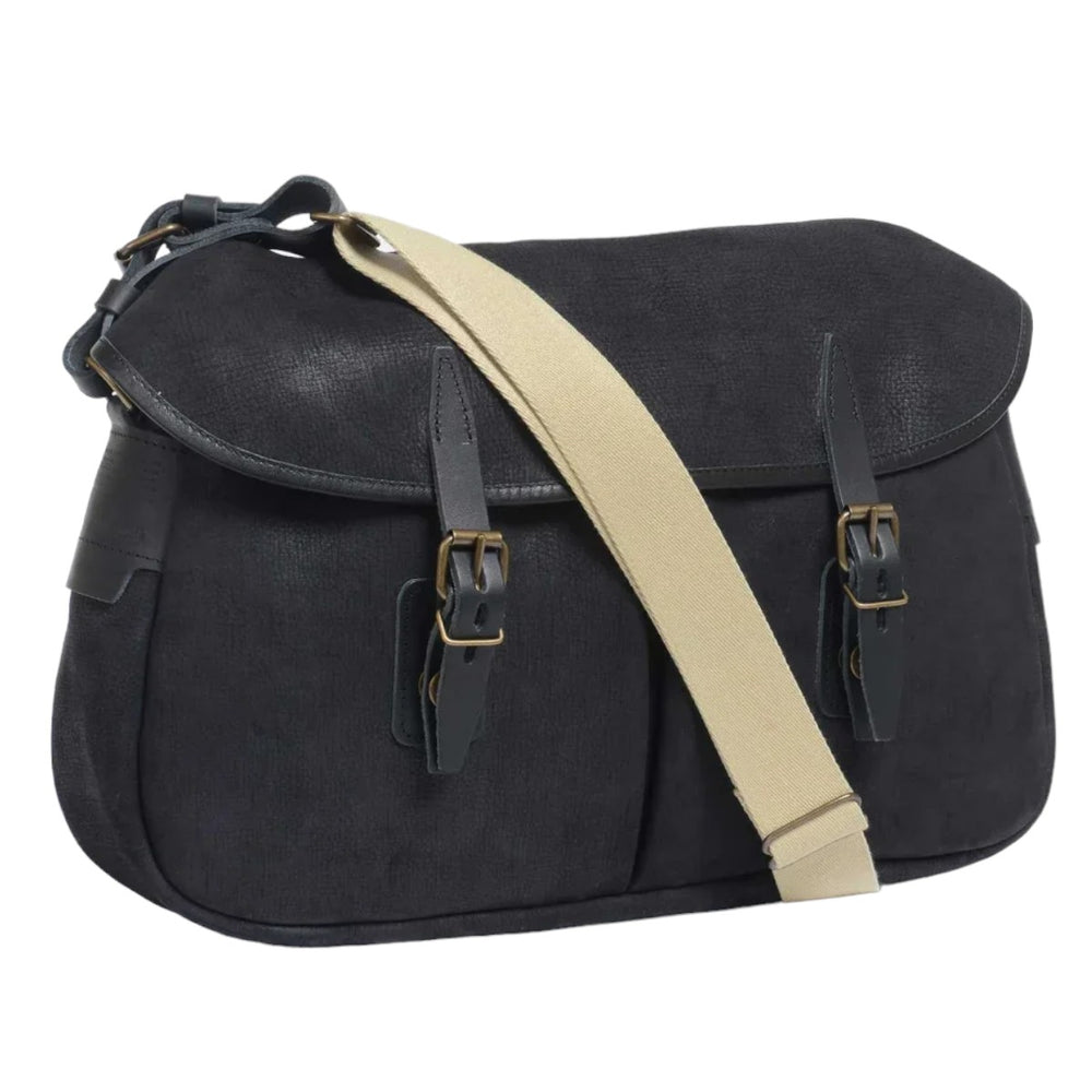 Sac - Bleu de Chauffe - Musette M - Cuir Waxé Noir