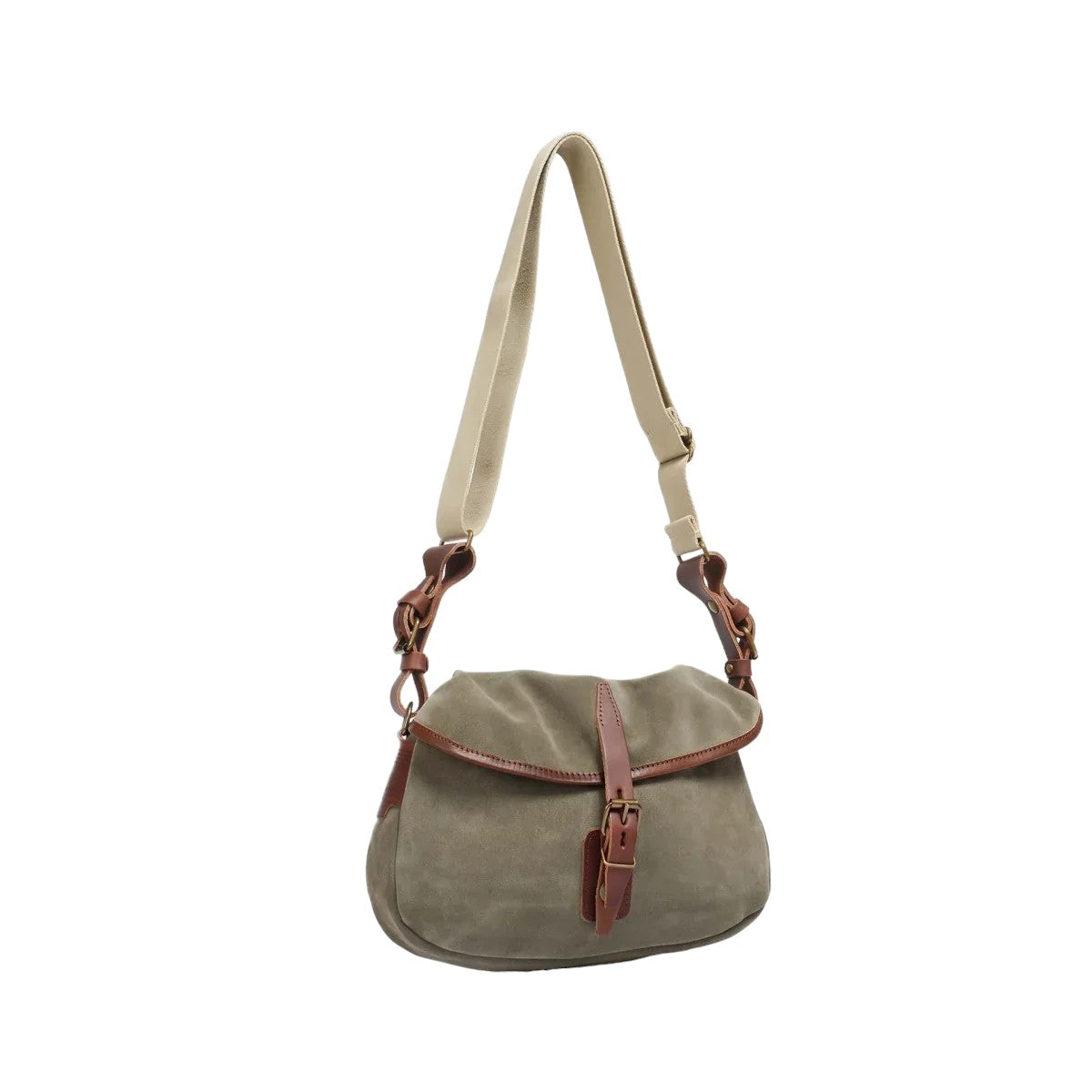 Sac - Bleu de Chauffe - Musette XS - Cuir Velours Tilleul