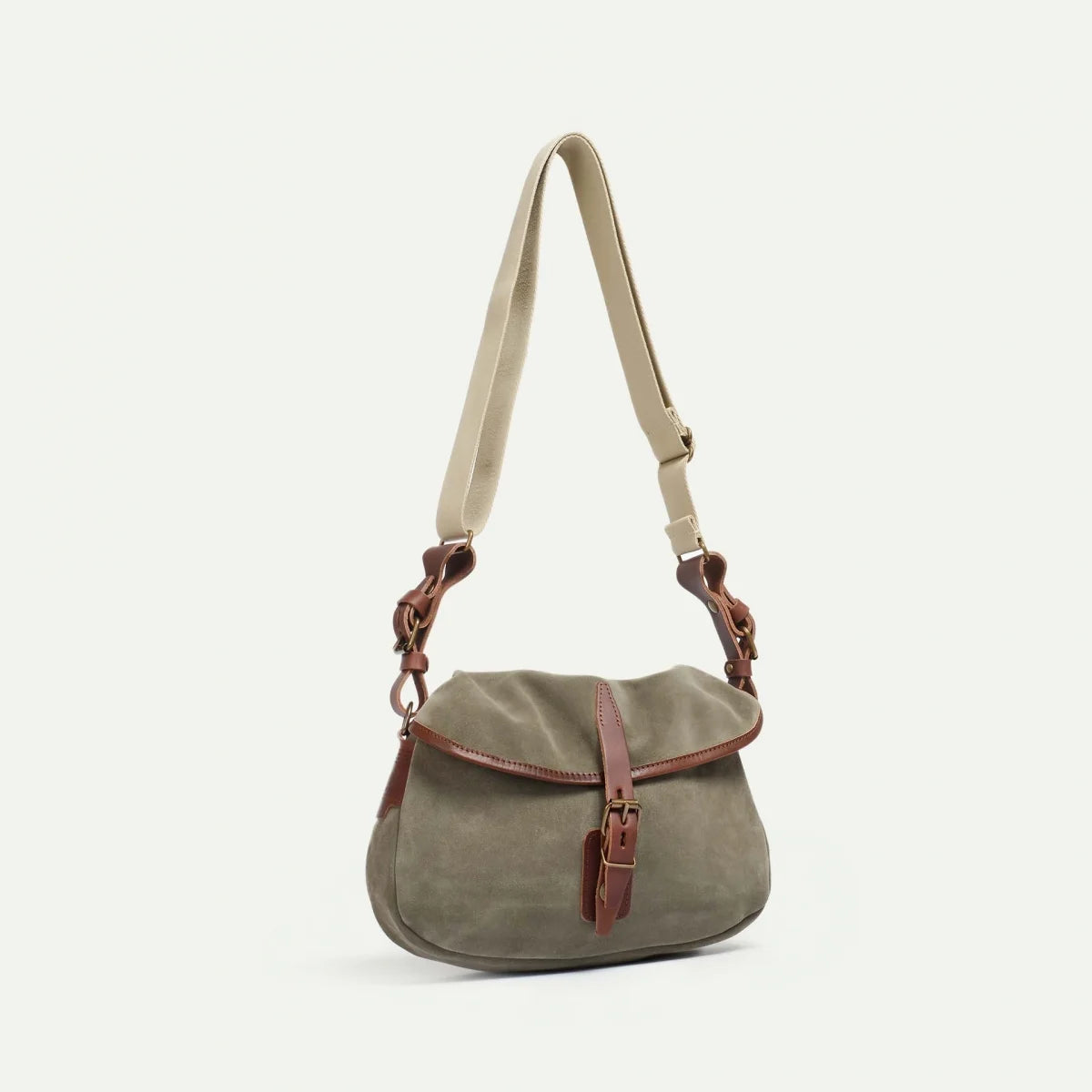 Sac - Bleu de Chauffe - Musette XS - Cuir Velours Tilleul