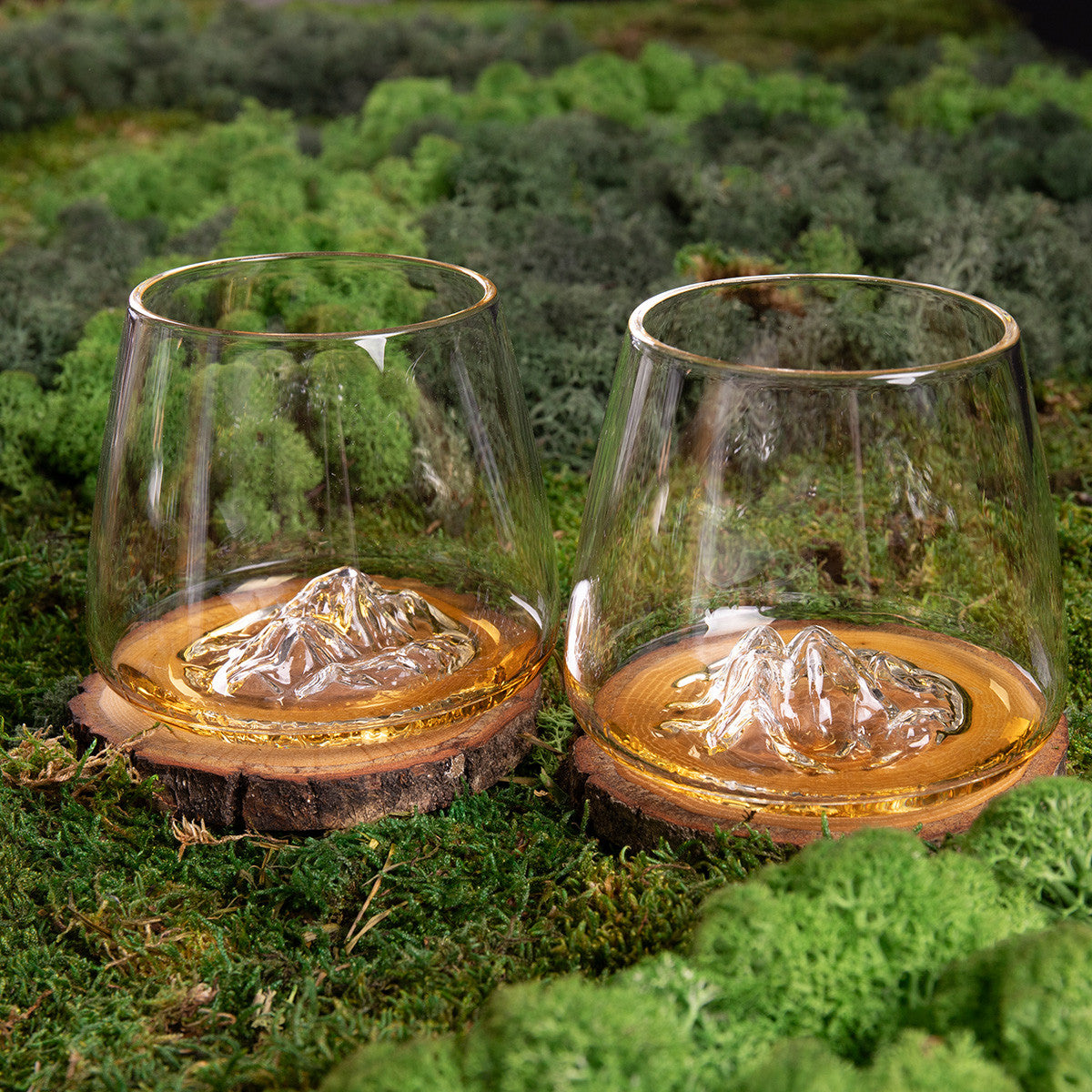 Coffret 2 Verres à Whiskey Topographic - Montagnes