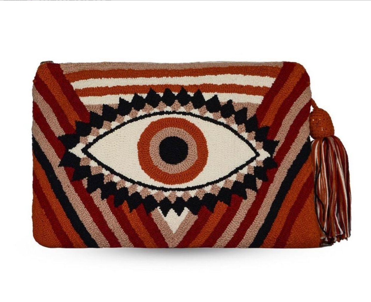 Clutch fait à la main Evil Eye rouge